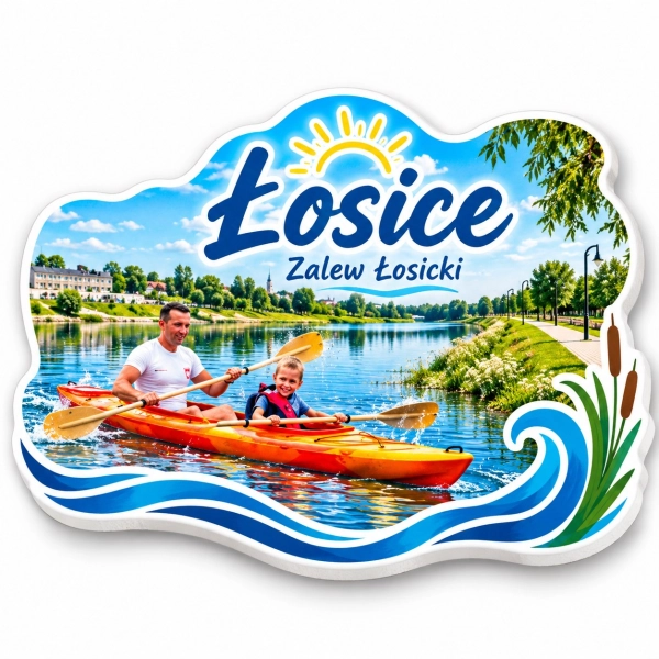 Magnes Łosice z motywem kajaków