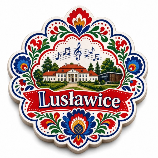 Magnes pamiątkowy Lusławice z pałacem