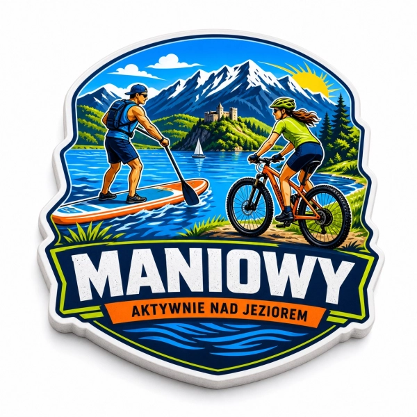 Magnes Maniowy – Aktywnie nad Jeziorem z motywem paddleboardingu i roweru górskiego