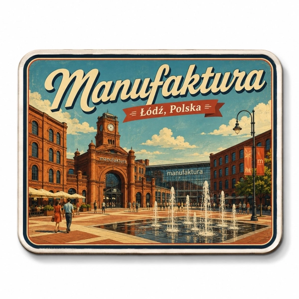 Pamiątkowy magnes Manufaktura Łódź