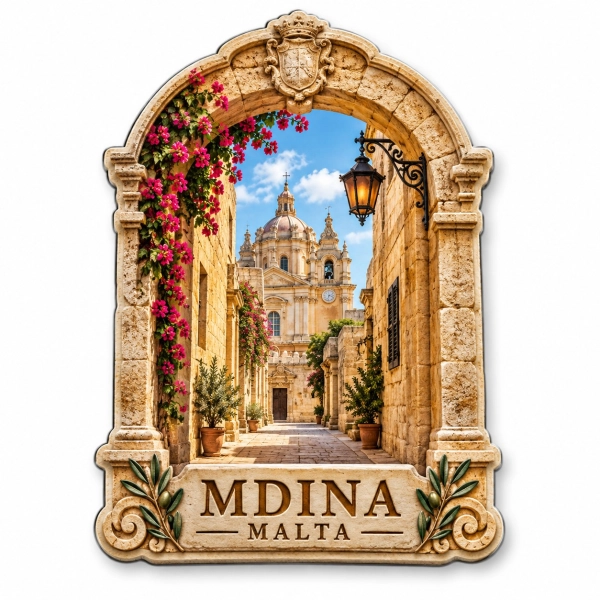 Pamiątkowy magnes Mdina, Malta