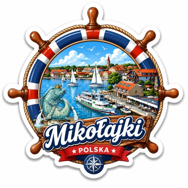 Magnes pamiątkowy Mikołajki