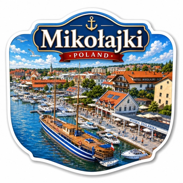 Magnes pamiątkowy Mikołajki
