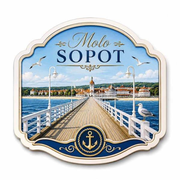 Pamiątkowy magnes Molo w Sopocie
