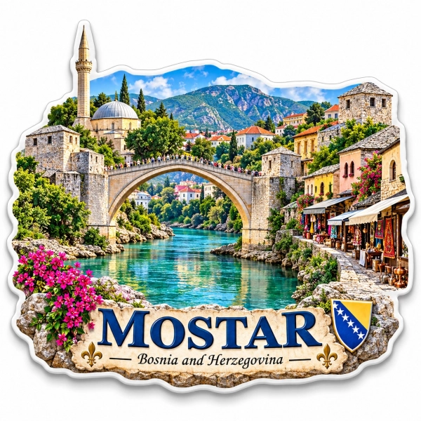 Magnes pamiątkowy Mostar