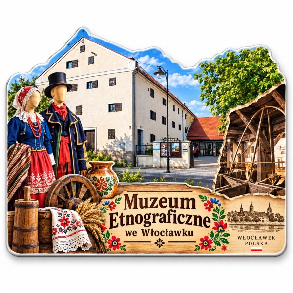 Pamiątkowy magnes Muzeum Etnograficznego we Włocławku