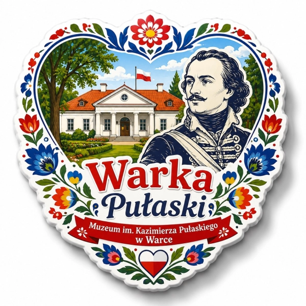 Pamiątkowy magnes Muzeum im. Kazimierza Pułaskiego w Warce