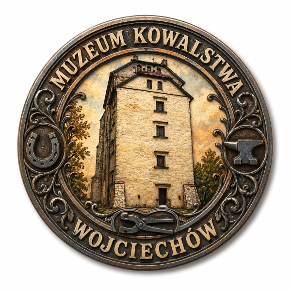 Pamiątkowy magnes Muzeum Kowalstwa w Wojciechowie
