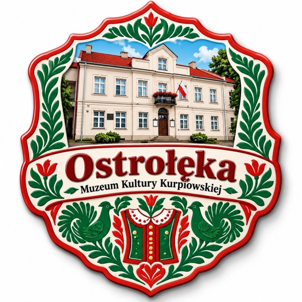 Pamiątkowy magnes Muzeum Kultury Kurpiowskiej w Ostrołęce