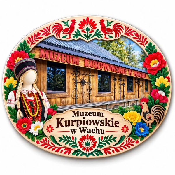 Magnes pamiątkowy Muzeum Kurpiowskie w Wachu