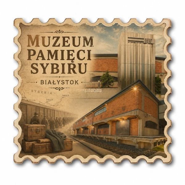 Magnes pamiątkowy Muzeum Pamięci Sybiru w Białymstoku