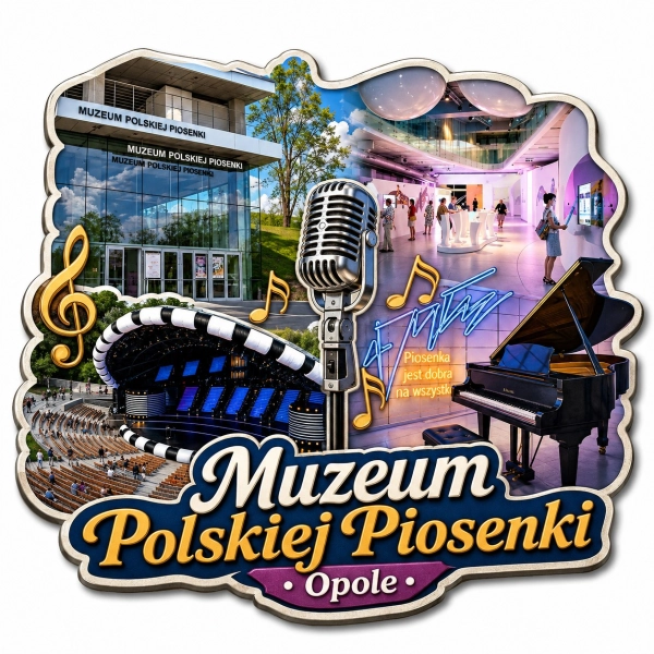 Magnes pamiątkowy Muzeum Polskiej Piosenki w Opolu