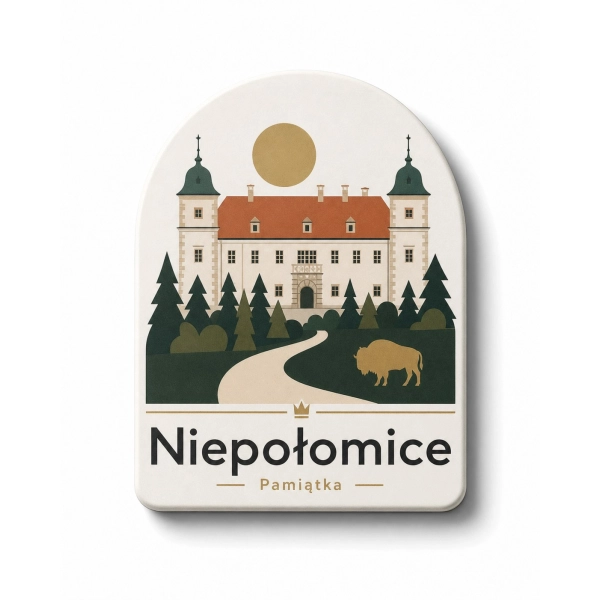 Magnes pamiątkowy Niepołomice z motywem zamku