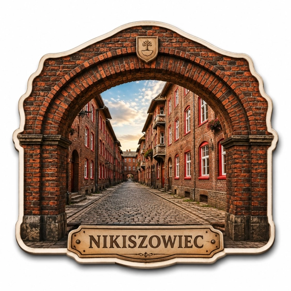 Pamiątkowy magnes Nikiszowiec ze Śląska