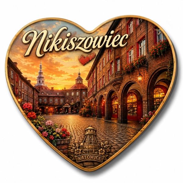 Magnes Nikiszowiec z widokiem na ulicę z kamienicami