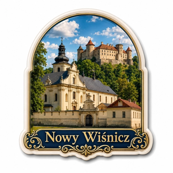 Magnes pamiątkowy Nowy Wiśnicz z motywem zamku