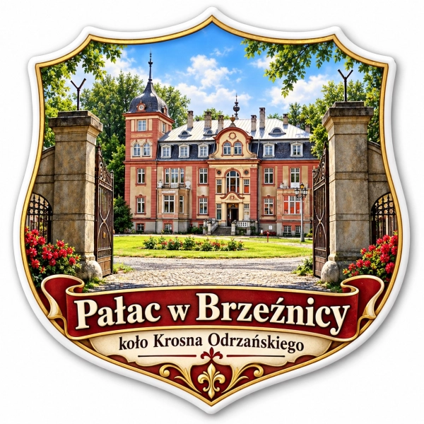 Magnes pamiątkowy Pałac w Brzeźnicy koło Krosna Odrzańskiego