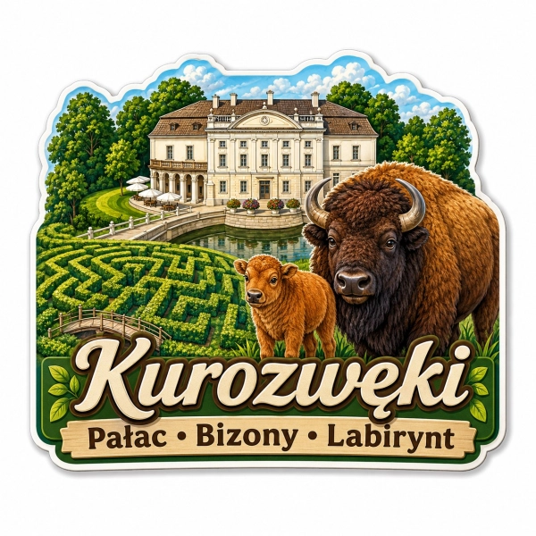 Pamiątkowy magnes Pałac w Kurozwękach