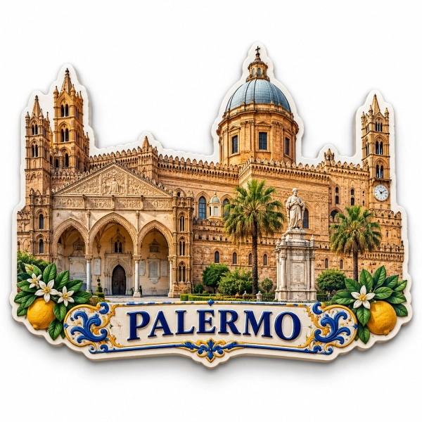 Magnes pamiątkowy z katedrą w Palermo