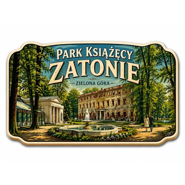 Magnes pamiątkowy Park Książęcy Zatonie