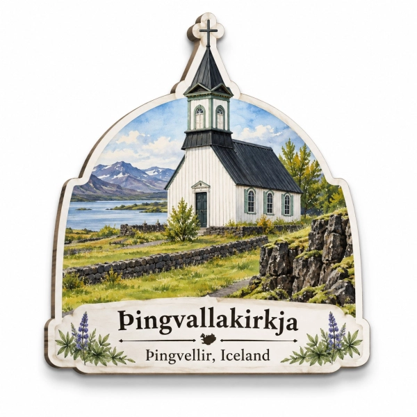 Park Narodowy Þingvellir – magnes pamiątkowy z Islandii