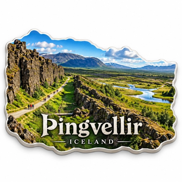 Magnes pamiątkowy Park Narodowy Þingvellir w Islandii