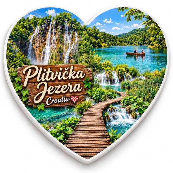 Pamiątkowy magnes Park Narodowy Jezior Plitwickich