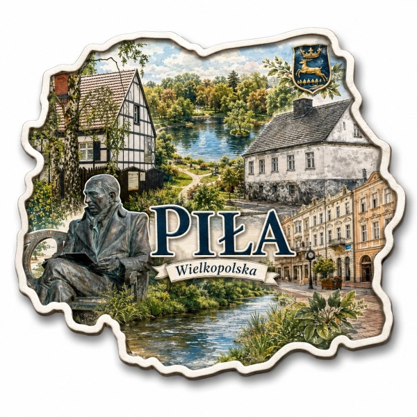 Magnes turystyczny z motywem Piły