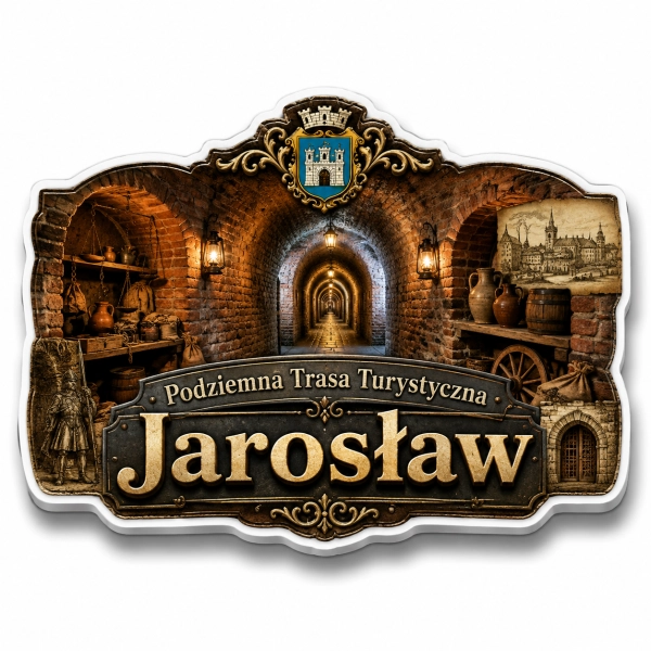 Magnes pamiątkowy Podziemna Trasa Turystyczna w Jarosławiu