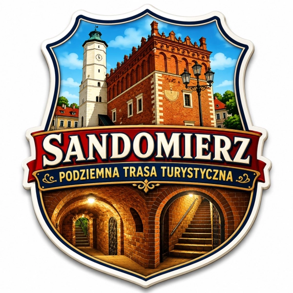 Magnes pamiątkowy Podziemna Trasa Turystyczna w Sandomierzu