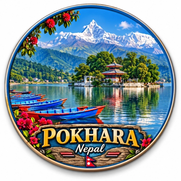 Magnes pamiątkowy Pokhara, Nepal