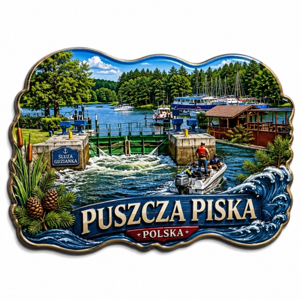 Magnes pamiątkowy Puszcza Piska z nadrukiem UV