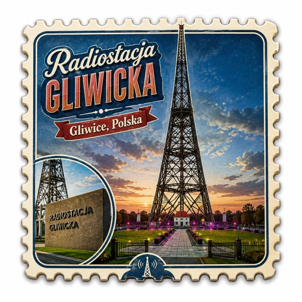 Magnes pamiątkowy Radiostacja Gliwicka