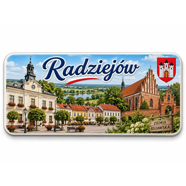Magnes pamiątkowy Radziejów z nadrukiem UV
