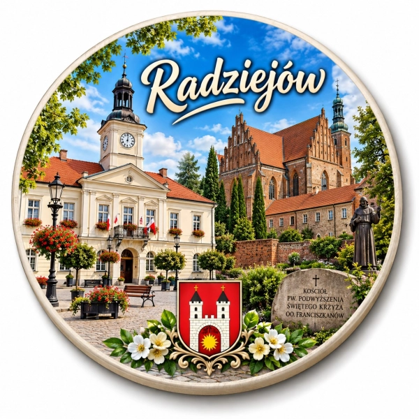 Magnes pamiątkowy Radziejów z nadrukiem UV