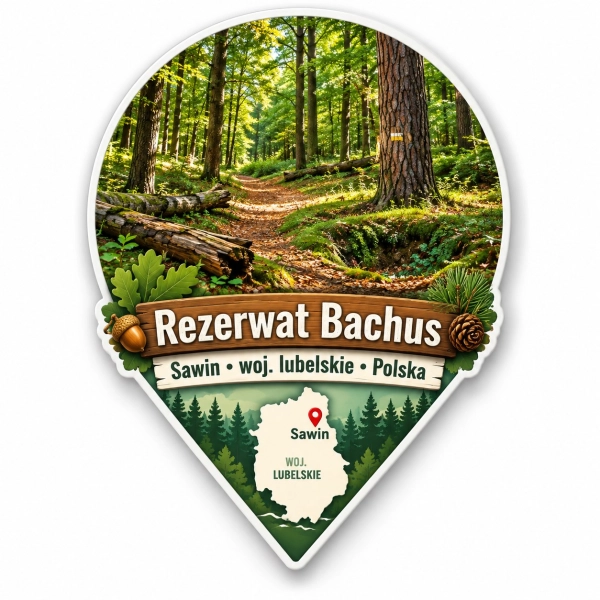 Magnes pamiątkowy Rezerwat Bachus