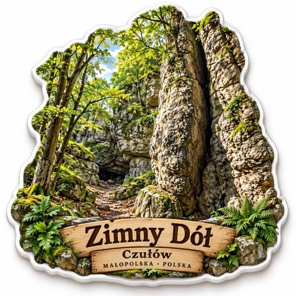 Magnes pamiątkowy Rezerwat Zimny Dół