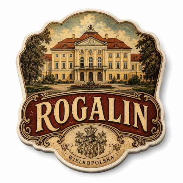 Magnes pamiątkowy Rogalin z pałacem