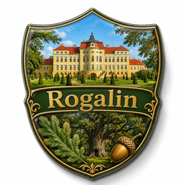 Magnes pamiątkowy Rogalin z nadrukiem UV