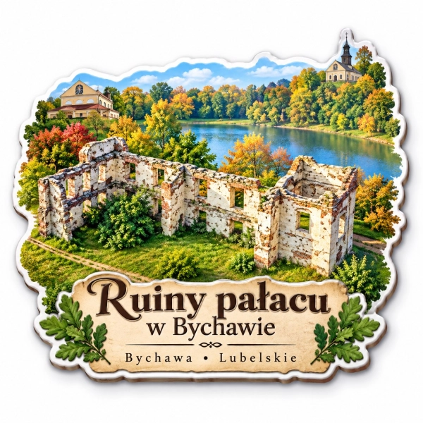 Magnes pamiątkowy Ruiny pałacu w Bychawie
