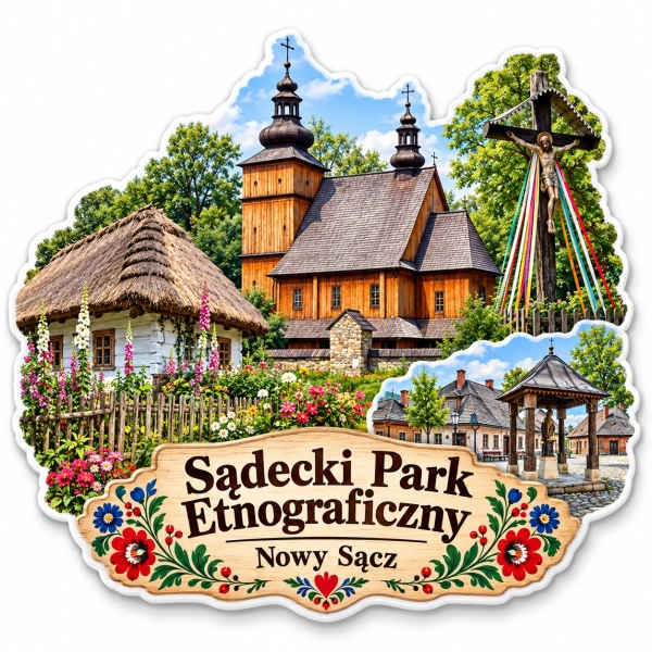 Magnes pamiątkowy Sądecki Park Etnograficzny