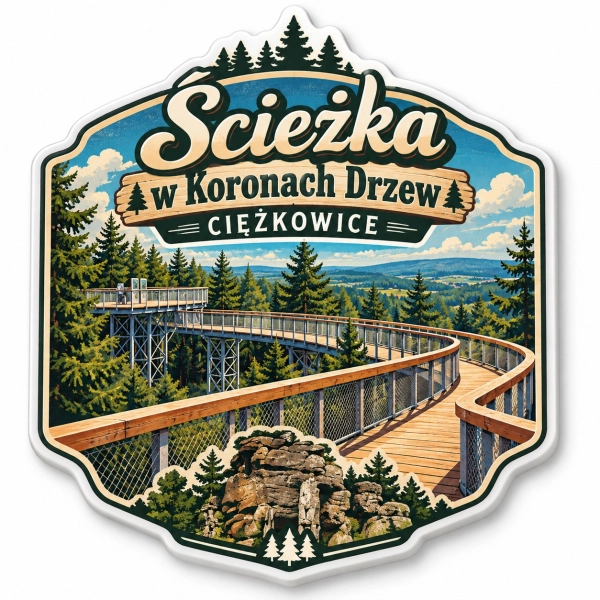 Magnes pamiątkowy Ścieżka w Koronach Drzew w Ciężkowicach