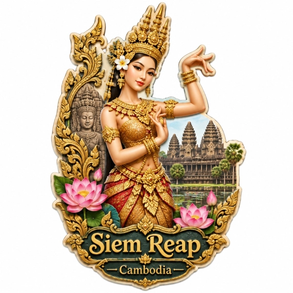 Magnes Siem Reap z motywem tancerki Khmerki