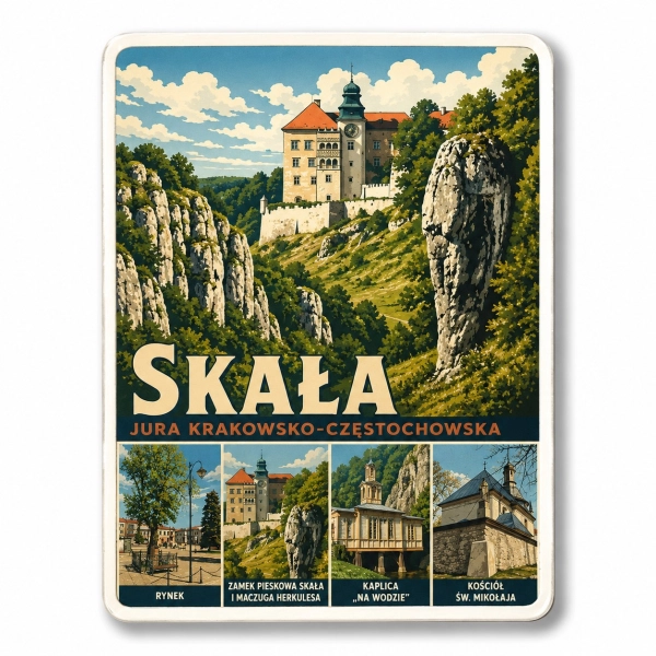 Magnes Skała z motywem zamku Pieskowa Skała
