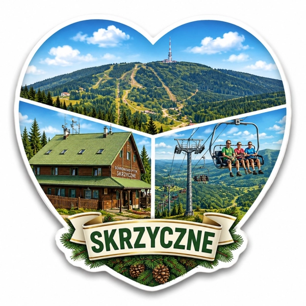 Magnes Skrzyczne w kształcie serca – pamiątka górska