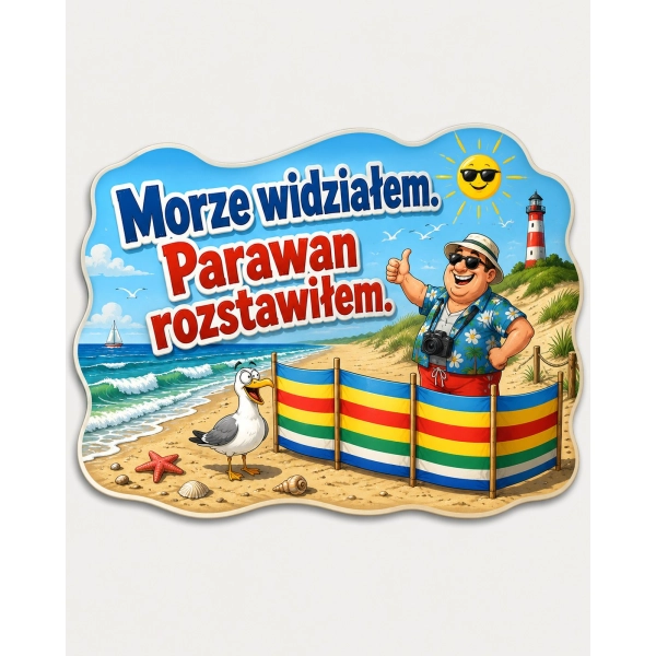 Magnes plażowy z parawanem
