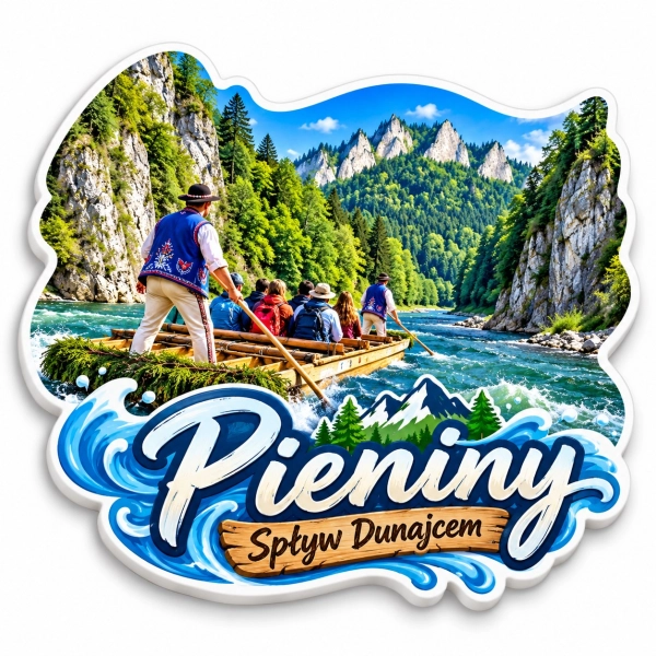 Magnes pamiątkowy Spływ Dunajcem w Pieninach