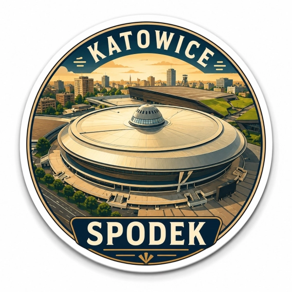 Magnes pamiątkowy Spodek w Katowicach