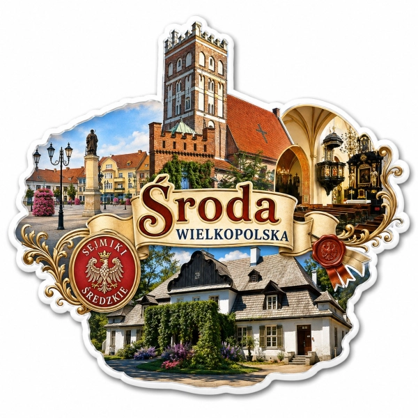 Magnes pamiątkowy Środa Wielkopolska