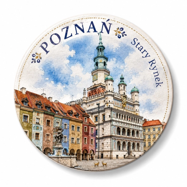 Pamiątkowy magnes Stary Rynek w Poznaniu